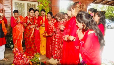  देउवानिवासमा यसरी भित्र्याइयो गौरा [तस्बिरसहित] 