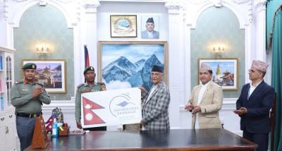  सगरमाथा चढ्ने तयारीमा रहेका असई छत्याललाई प्रधानमन्त्रीको बिदाइ 