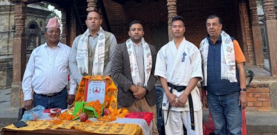  कराते च्याम्पियनसिपका रजत विजेता शेर्पालाई नगदसहित सम्मान 