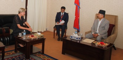  उपराष्ट्रपति यादव र युरोपेली संघका राजदूत लोरेन्जोबीच भेट 