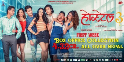  निर्माताले सार्वजनिक गरे ‘होस्टेल ३'को कलेक्सन, पहिलो साता ४ करोड ३२ लाखको व्यापार 