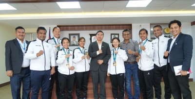  पदक विजेता खेलाडीलाई राखेपको बधाई 