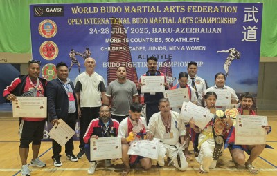  बुदोकैदोमा ८ स्वर्णसहित १० पदक 