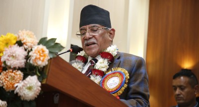  सरस्वती पूजामा माओवादी प्रवेश, अध्यक्ष दाहालले गरे स्वागत 