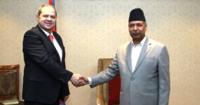  उपराष्ट्रपति यादव र रुसी राजदूत नोभिकोभबीच शिष्टाचार भेट 