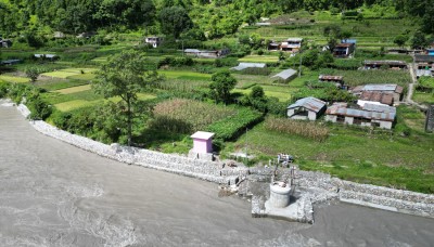  कालीगण्डकीको कटान रोकथाम गर्न तटबन्धन 