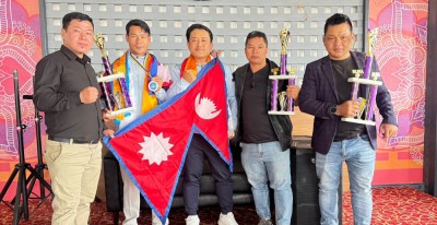  पदक विजेता भूपेन्द्र र सुदेनको स्वागत 