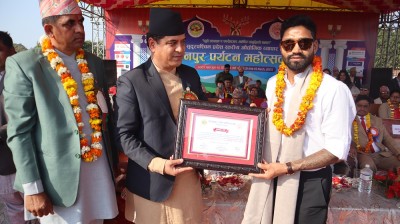 क्रिकेटर दीपेन्द्रसिंह ऐरीलाई गृहनगरमा सम्मान 