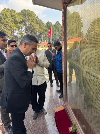  गृहमन्त्री अर्यालद्वारा राष्ट्रिय सहिद तथा शान्ति पार्कको अवलोकन, जेनजी सहिदका नामावली राख्नेबारे छलफल 