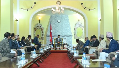  राष्ट्रपति पौडेलसँग सार्क मुलुकका प्रमुख निर्वाचन आयुक्तहरूको भेटवार्ता 