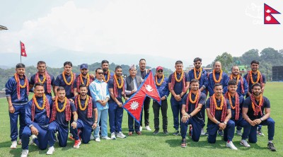  स्कटल्यान्डमा हुने आईसीसी विश्वकप लिग-२ सिरिज खेल्ने नेपाली टोलीको बिदाइ 