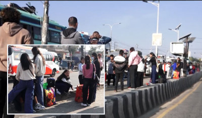 घटस्थापनादेखि आजसम्म पाँच लाख ७६ हजारभन्दा बढीले छाडे काठमाडौँ उपत्यका 