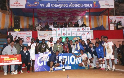  फाल्गुनन्द गोल्डकपको उपाधि चर्च ब्वाइज काठमाण्डौँलाई, १० लाख ५५५ पुरस्कार प्राप्त 