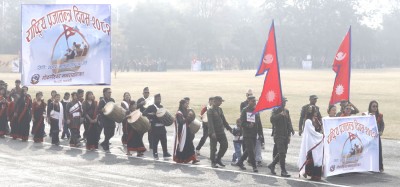 प्रजातन्त्र दिवस समारोहमा गोकर्णेश्वरको सांस्कृतिक मार्चपास 