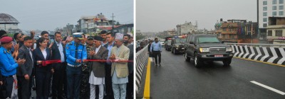  प्रधानमन्त्री ओलीले ट्राफिक प्रहरी प्रमुख अधिकारीलाई रिबन काट्न लगाएर ताली बजाएपछि... 