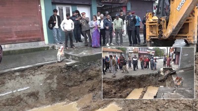  मनसुन अगावै पोखराका विभिन्न स्थानमा जमिन भासिन थाल्यो 