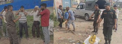  नगर प्रहरीको नयाँ काइदा : फुटपाथमा व्यापार र फोहोर गर्नेलाई कान समात्न लगाएर उठबस 
