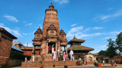  भक्तपुरमा केदारनाथ मन्दिर खुला : साँझ महाआरती गरिँदै 