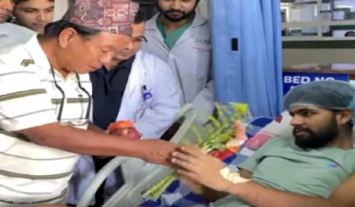  शिक्षामन्त्री पुनले ट्रमा सेन्टरमा जेनजीका घाइतेलाई भेटे 