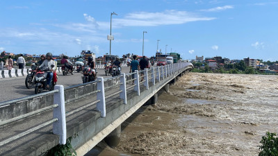  नारायणीको पुलमा केही समयलाई ठूला सवारीसाधन सञ्चालनमा रोक 