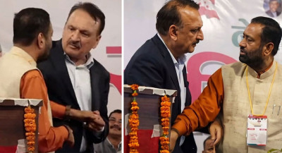  निर्णय सुनाउने क्रममा महत र निधिबीच कागज खोसाखोस : धर्म र ‘कार्यसमिति’ शब्दमा मतभेद 