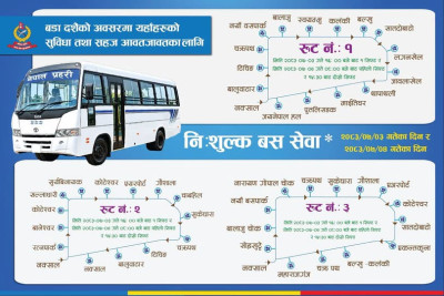  दशैँको अवसरमा नेपाल प्रहरीको निःशुल्क बससेवा,यस्तो छ रुट 