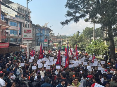  रवि पक्राउ विरुद्ध आज काठमाडौँमा रास्वपाको विरोध प्रदर्शन(भिडियोसहित) 