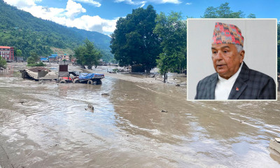  भोटेकोसी बाढीपीडितको उद्धार र राहतमा तीव्रता दिन राष्ट्रपतिको आग्रह 