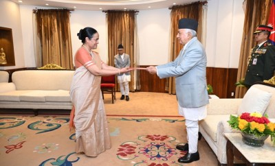  राष्ट्रपतिसमक्ष चार राजदूतद्वारा ओहोदाको प्रमाणपत्र पेस 