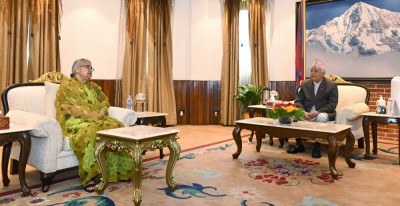  राष्ट्रपति पौडेल र प्रधानमन्त्री कार्कीबीच भेटवार्ता : अध्यादेशबारे छलफल 