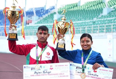  ‘राइट टु प्रोटिन’ हाफ म्याराथन : महिलातर्फ सन्तोषी र पुरुषतर्फ राजन प्रथम 