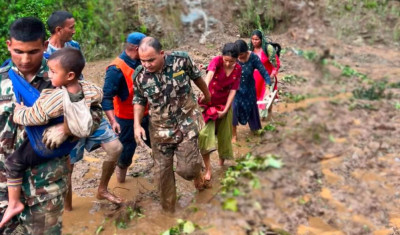  सेनाद्वारा जाजरकोट पहिरो प्रभावित ३०० जनाको उद्धार 