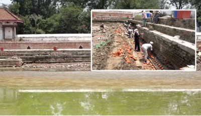  ऐतिहासिक सिद्धपोखरीको सौन्दर्यीकरण कार्य तीव्र 