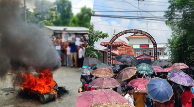  बालिकाको बलात्कारपछि ह*त्या गरेको विरोधमा स्थानीयवासीद्वारा सिमरा प्रहरी कार्यालय घेराउ 