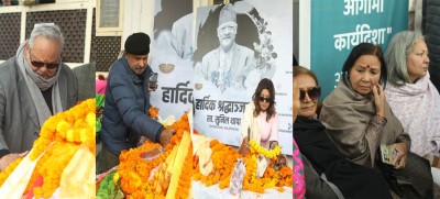  थापाको पार्थिव शरीरमा कलाकारहरुद्वारा श्रद्धाञ्जली अर्पण 