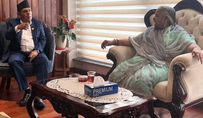  प्रधानमन्त्री कार्की र राष्ट्रिय सभा अध्यक्ष दाहालबीच भेट 