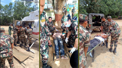  रसुवा बाढी पीडितको उद्धार र उपचारमा नेपाली सेना सक्रिय 