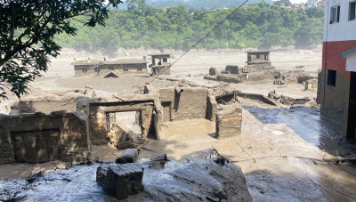  भोटेकोसी नदीमा आएको बाढीपछिको अवस्था [तस्वीरसहित] 
