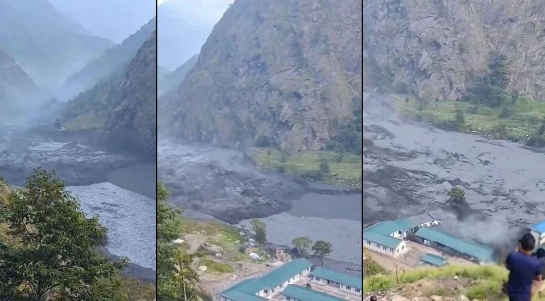 पूर्वानुमान महाशाखाले भन्यो- पहिरोले नदी थुनिँदा बूढीगण्डकीमा बाढी आयो