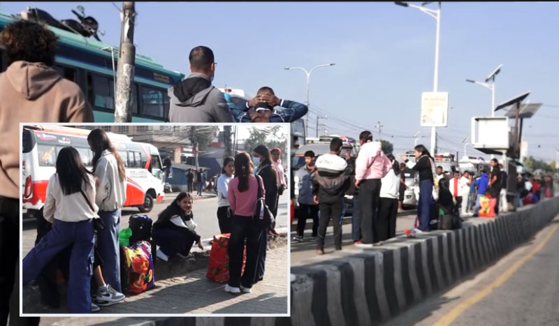 घटस्थापनादेखि आजसम्म पाँच लाख ७६ हजारभन्दा बढीले छाडे काठमाडौँ उपत्यका