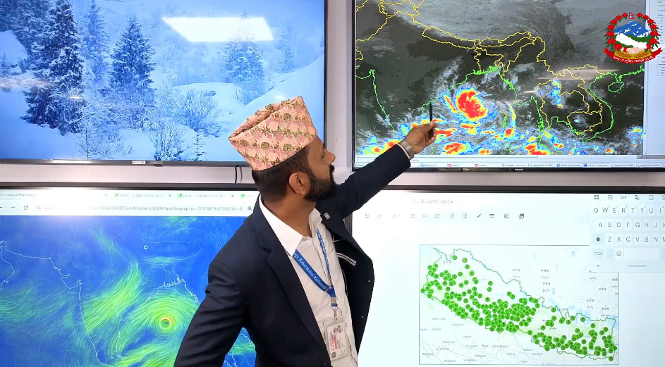 यस्तो छ आगामी ५ दिनको मौसम पूर्वानुमान :  बुधबारदेखि शुक्रबारसम्म वर्षा र हिमपातको सम्भावना