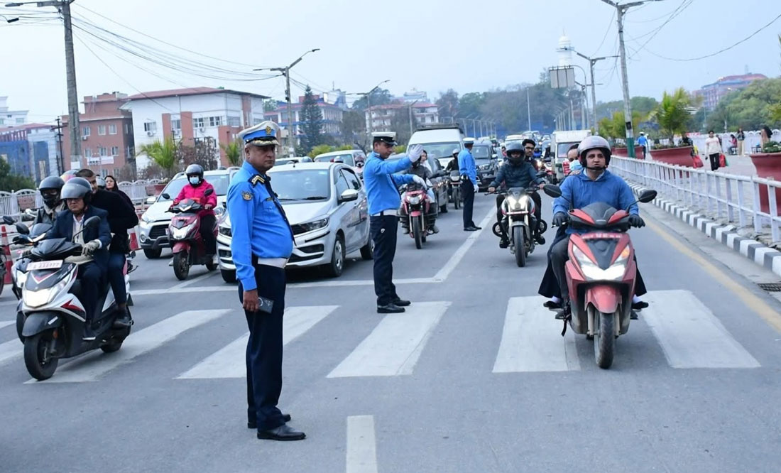 काठमाडौँ उपत्यकामा नियम उल्लङ्घन गरी सवारी चलाउनेविरुद्ध कडा निगरानी